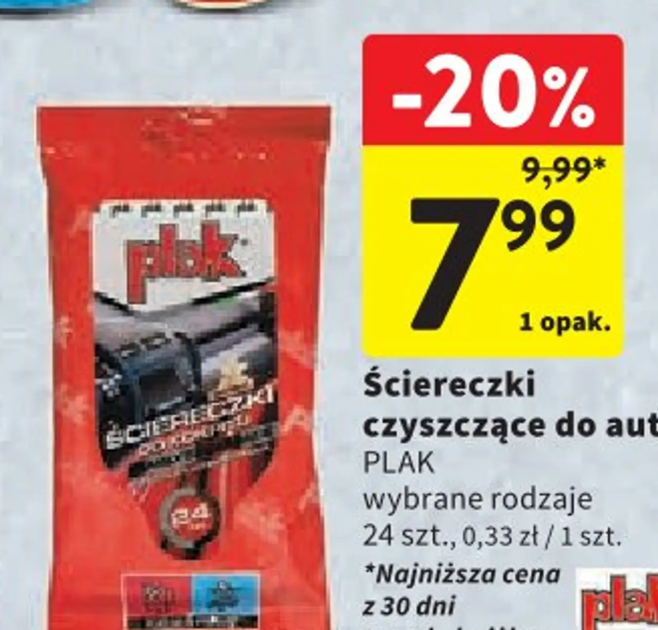 Ściereczki czyszczące do auta PLAK