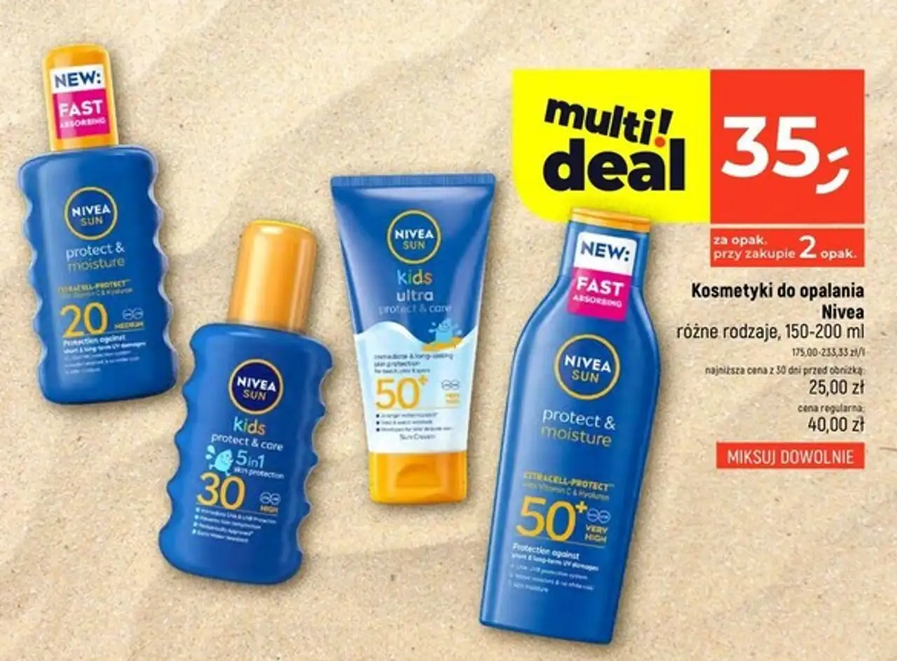 Nawilżający spray ochronny na słońce spf 30 Nivea Sun Kids