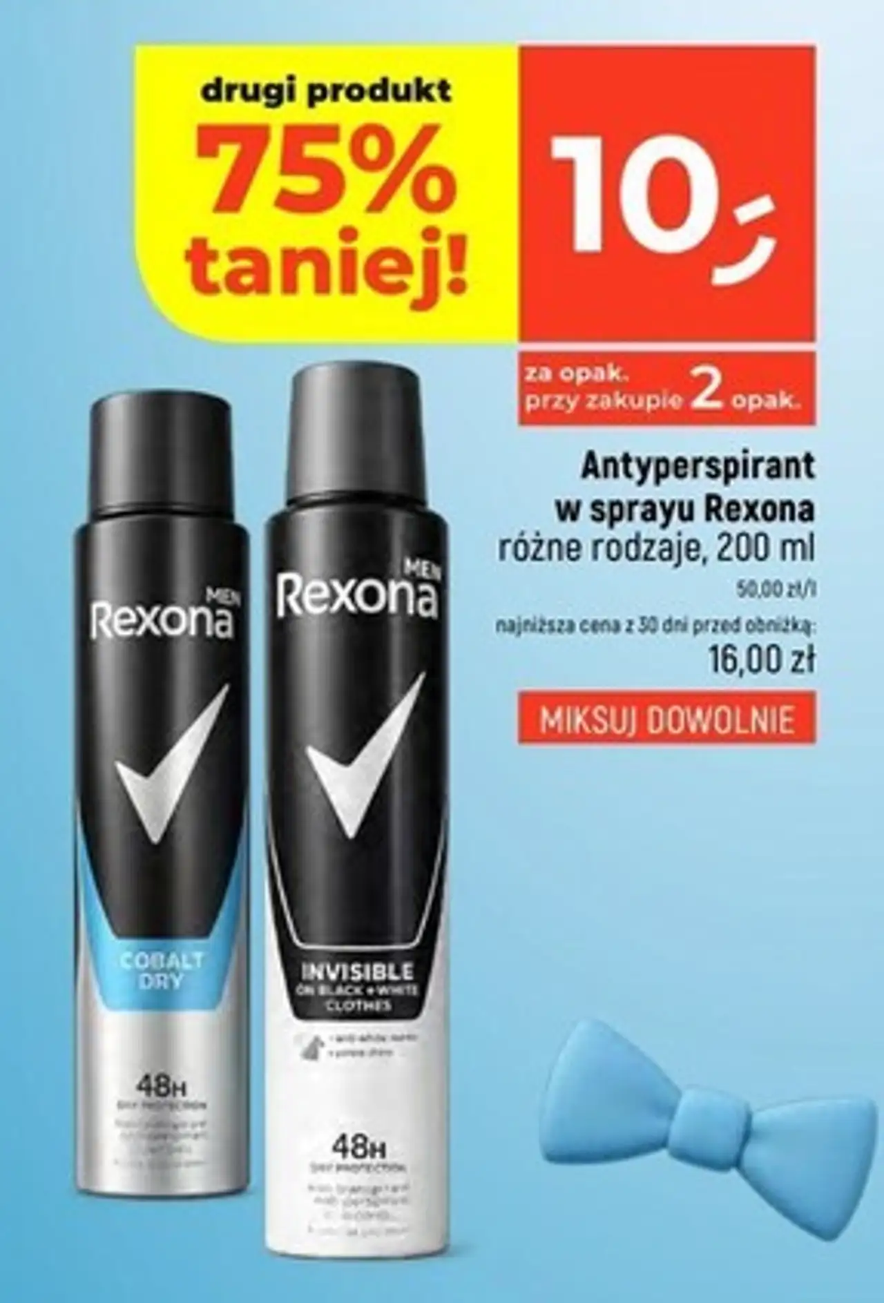Dezodorant invisible black & white Rexona Men Invisible