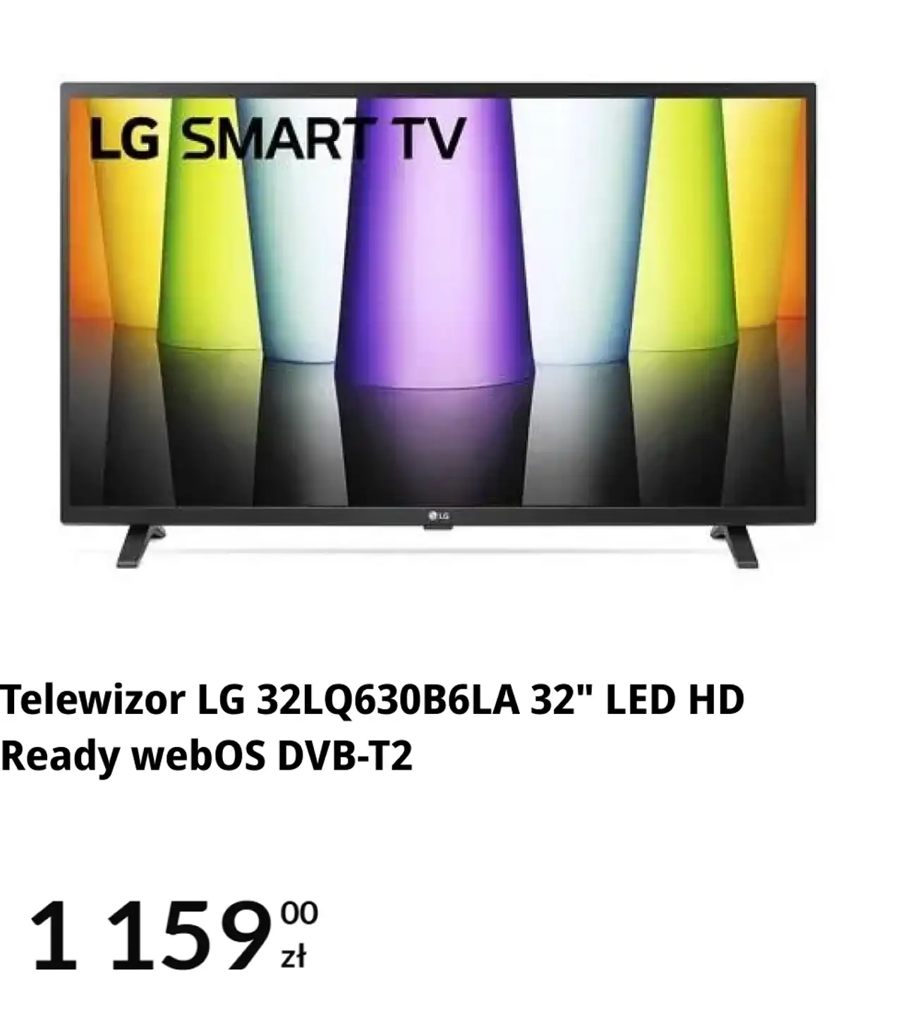 Telewizor LG 32LQ630B6LA 32" LED HD Ready webOS DVB-T2