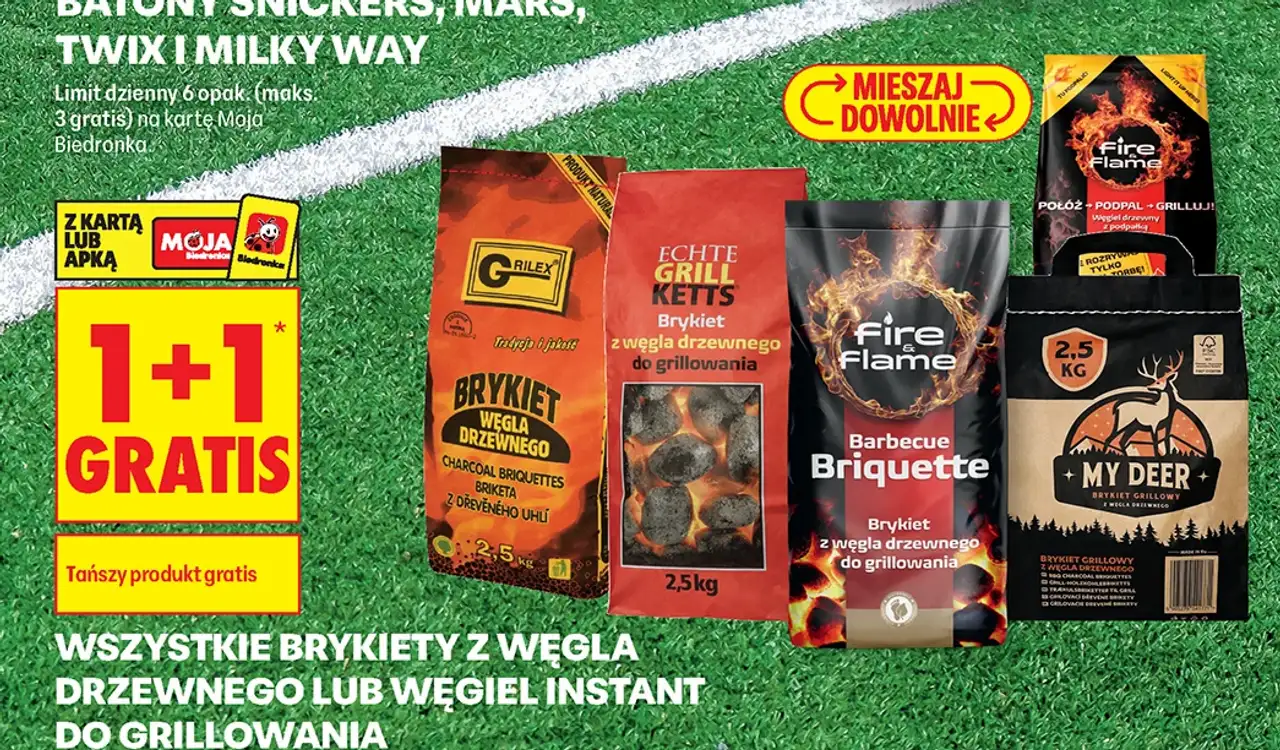 Wszystkie brykiety z węgla drzewnego lub węgiel instant do grillowania