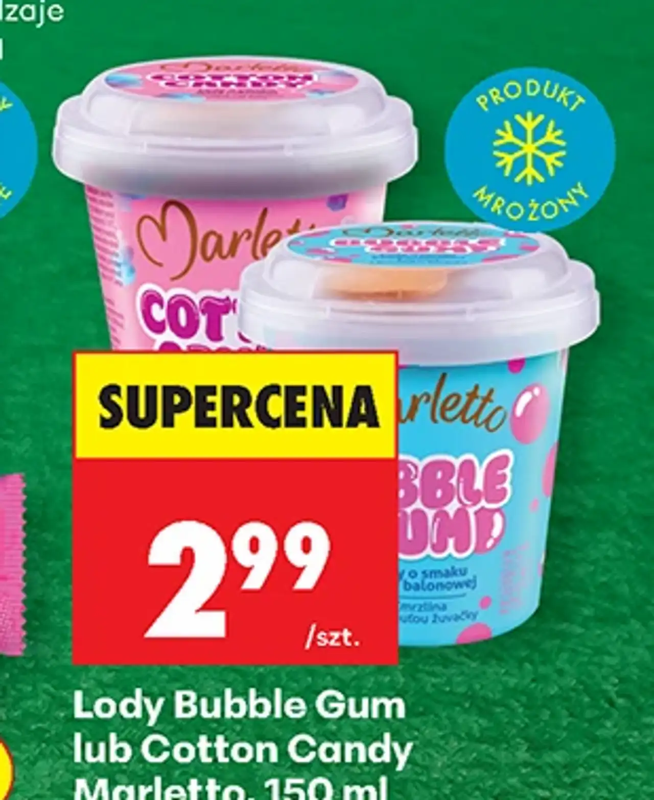 Lody Bubble Gum lub Cotton Candy Marletto