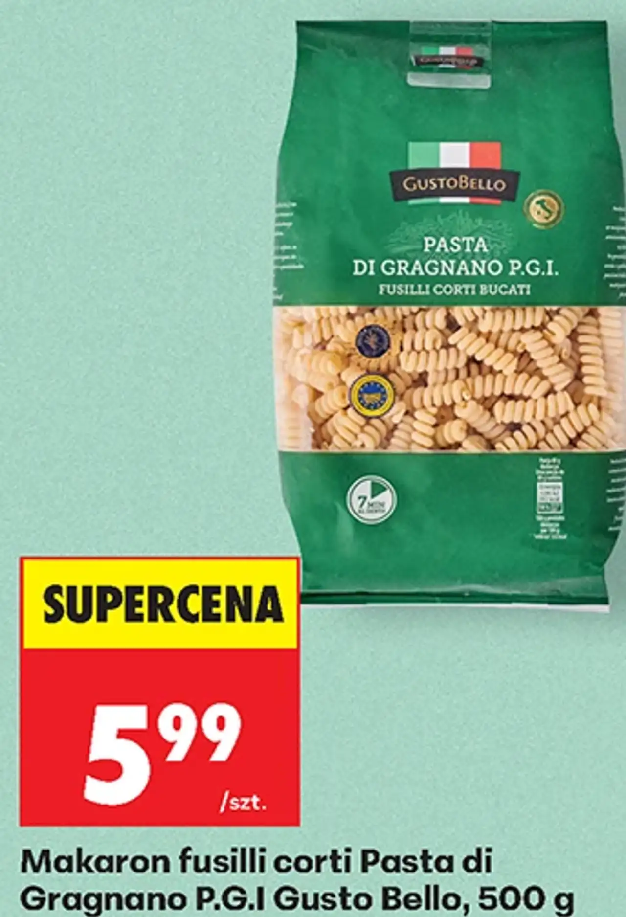 Makaron fusilli corti Pasta di Gragnano P.G.I Gusto Bello, 500 g