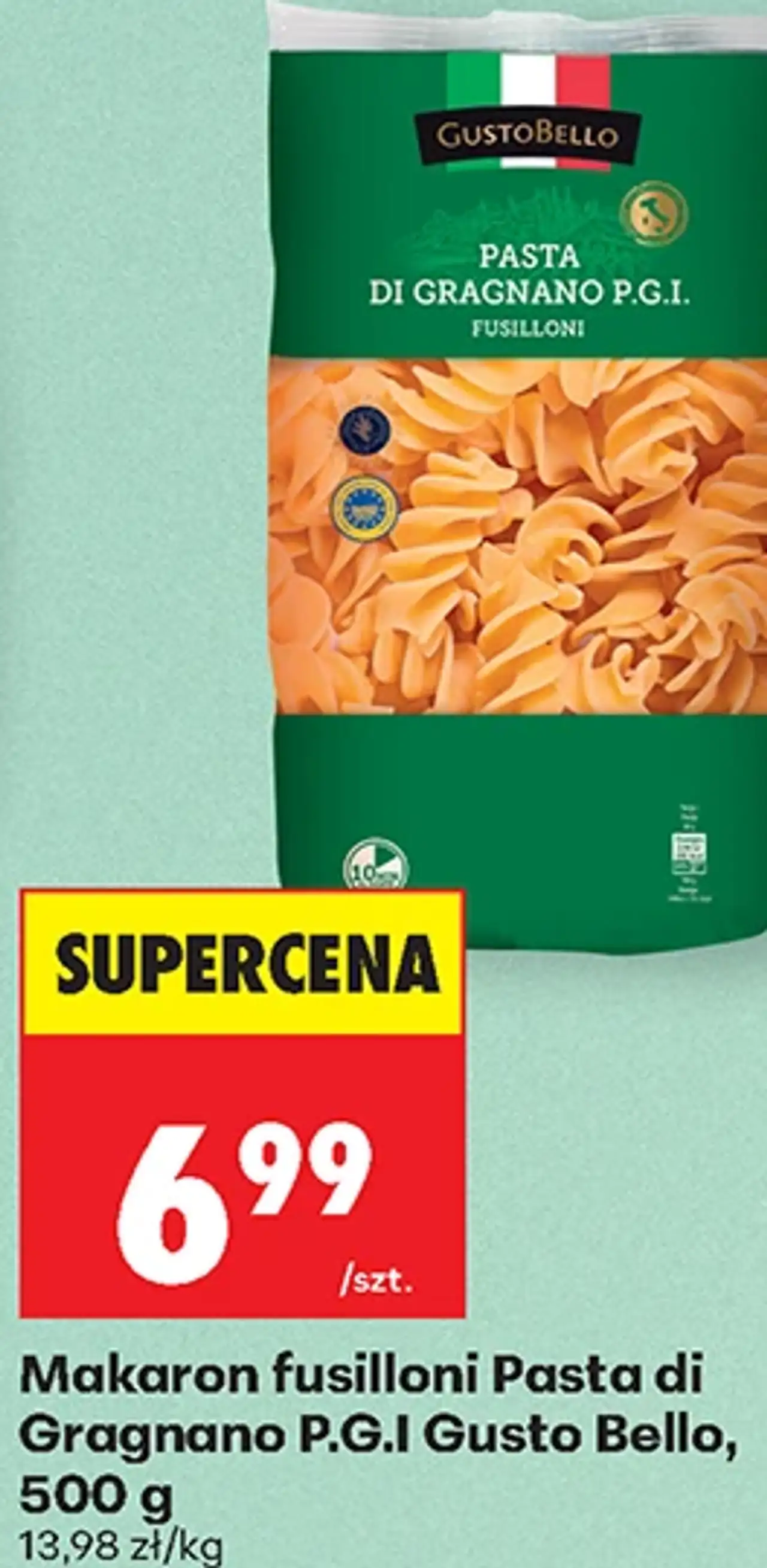 Makaron fusilloni Pasta di Gragnano P.G.I Gusto Bello, 500 g
