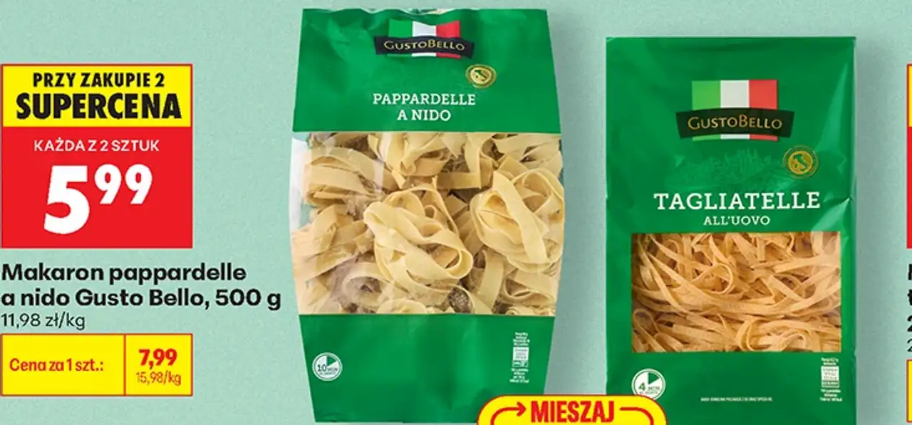 Makaron pappardelle a nido Gusto Bello