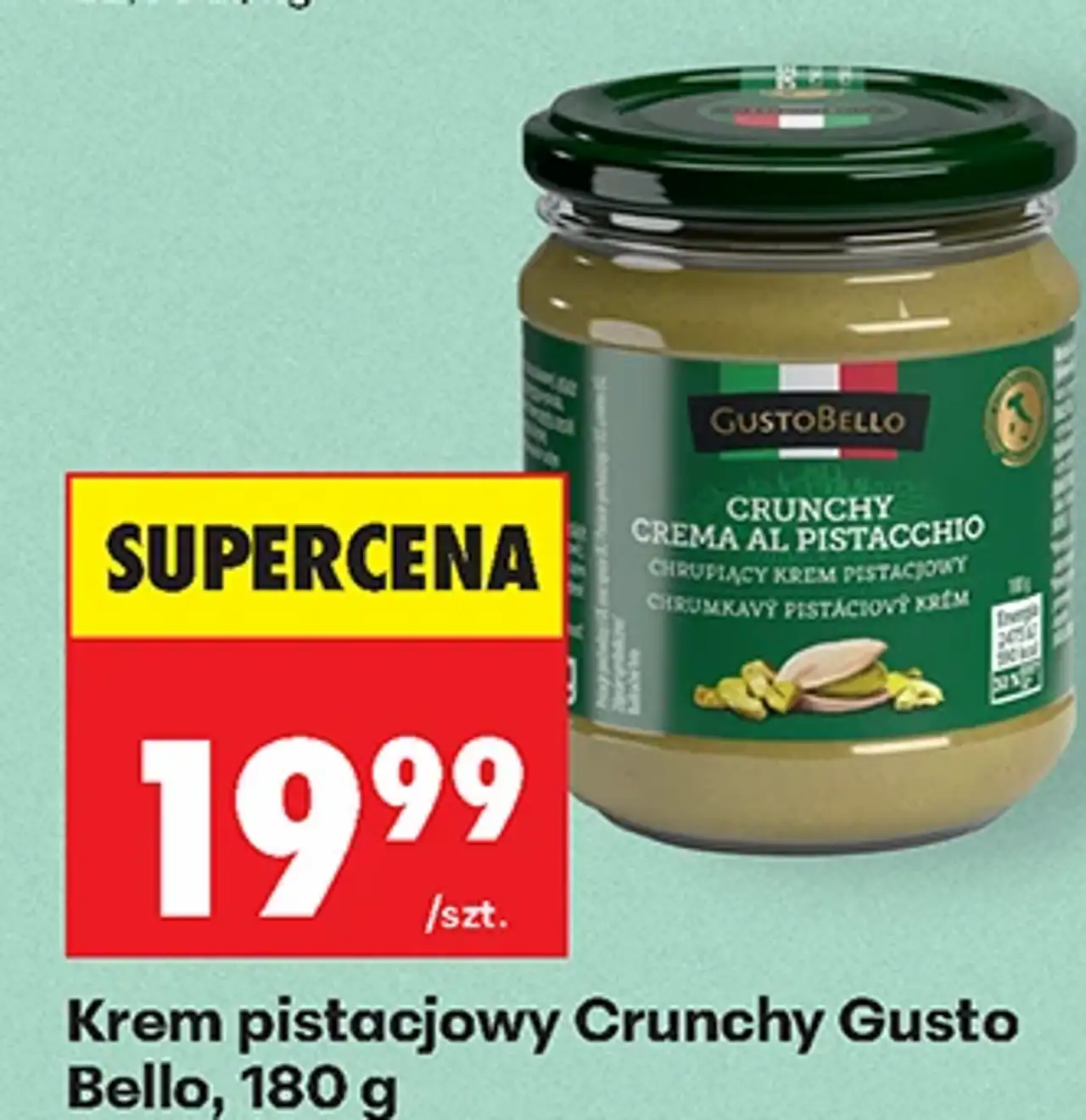 Krem pistacjowy Crunchy Gusto Bello