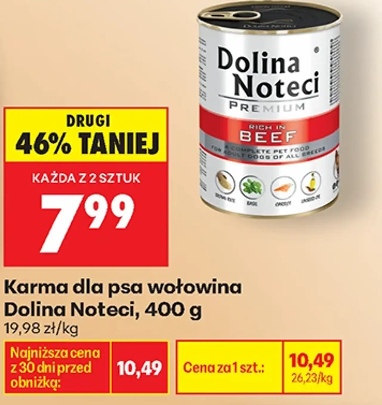 Karma dla psa wołowina Dolina Noteci, 400 g