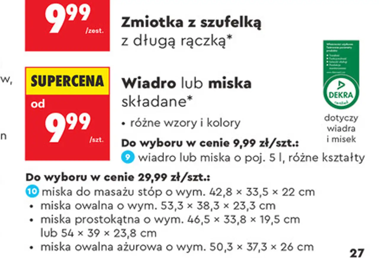 SMUKEE Zmiotka z szufelką z długą rączką, Wiadro lub miska składane