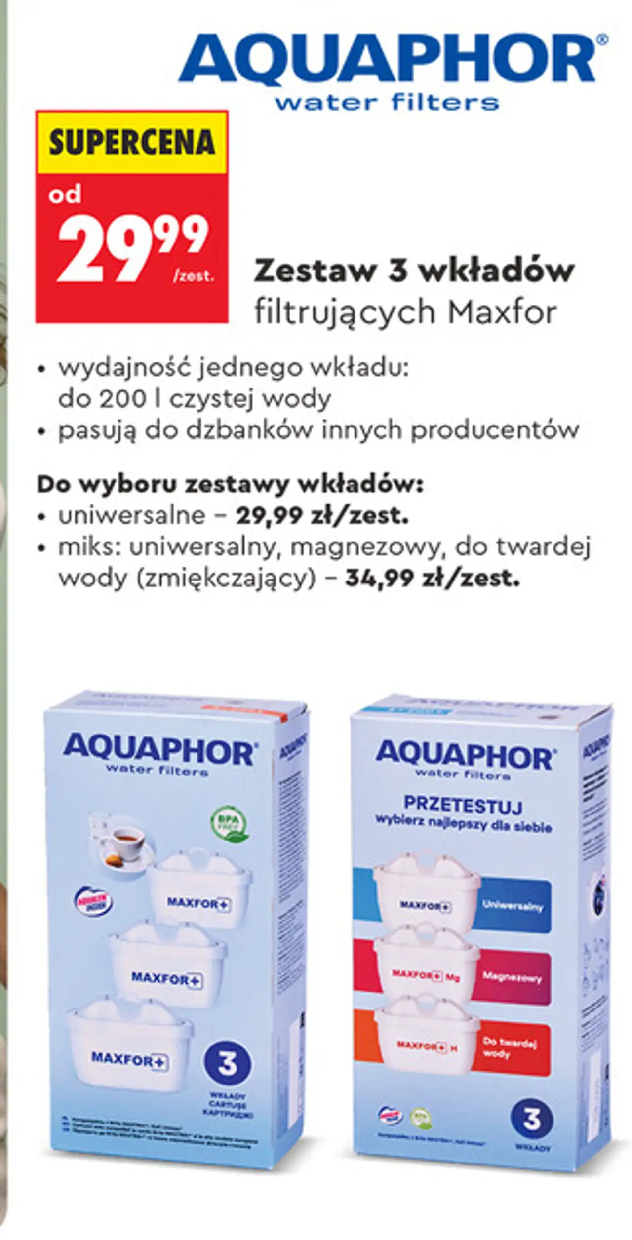 Aquaphor Zestaw 3 wkładów filtrujących Maxfor