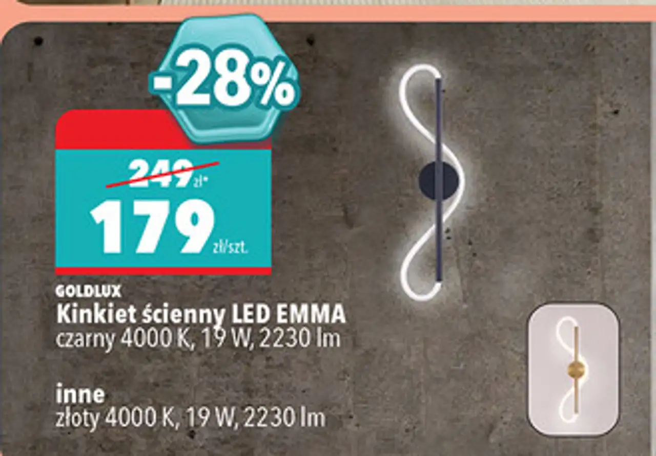 GOLDLUX Kinkiet ścienny LED EMMA