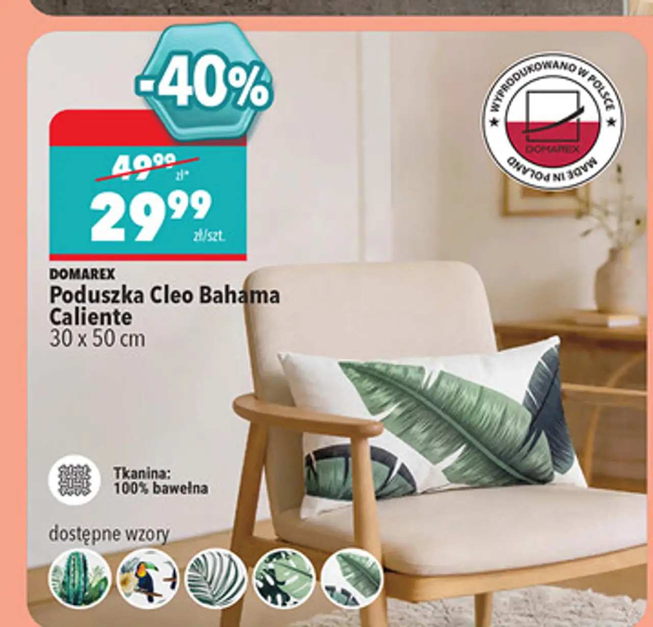 DOMAREX Poduszka Cleo Bahama Caliente