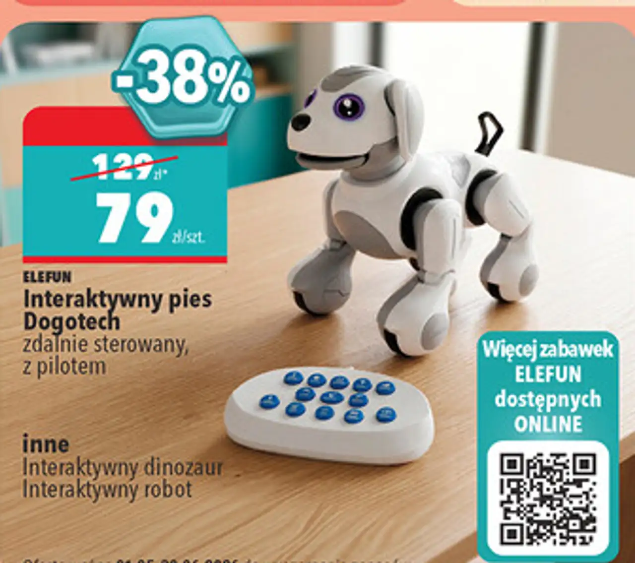 Elefun Interaktywny pies Dogotech zdalnie sterowany z pilotem
