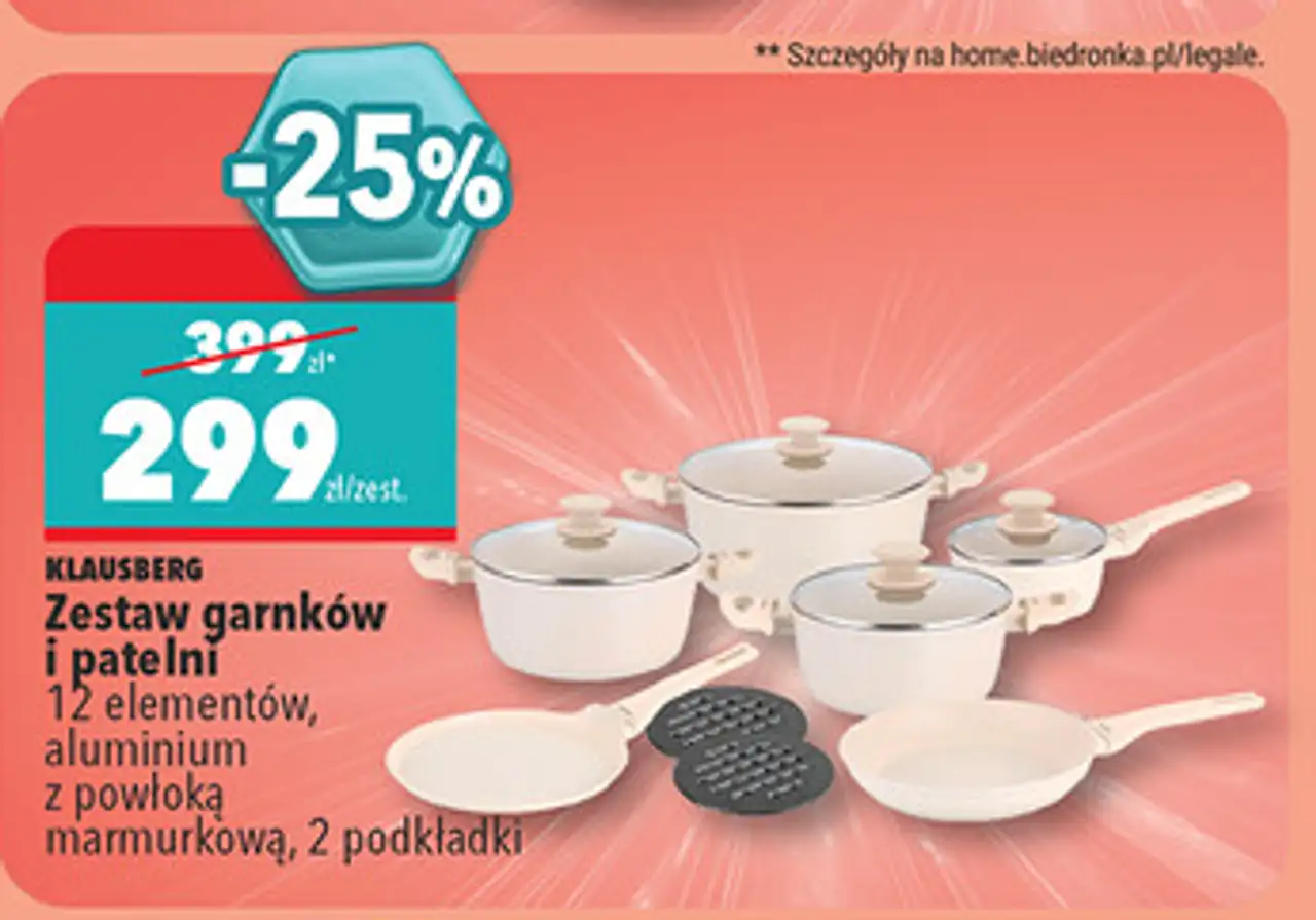KLAUSBERG Zestaw garnków i patelni 12 elementów