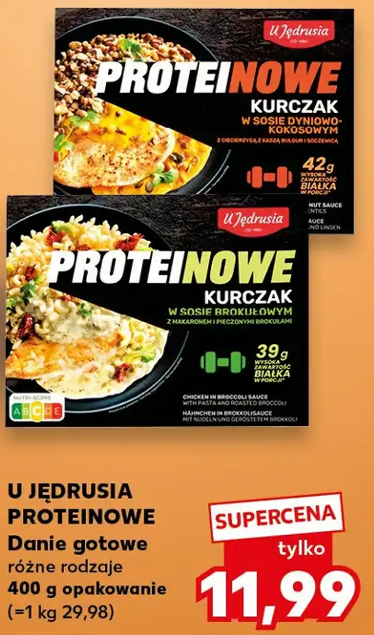 U JĘDRUSIA PROTEINOWE Danie gotowe różne rodzaje