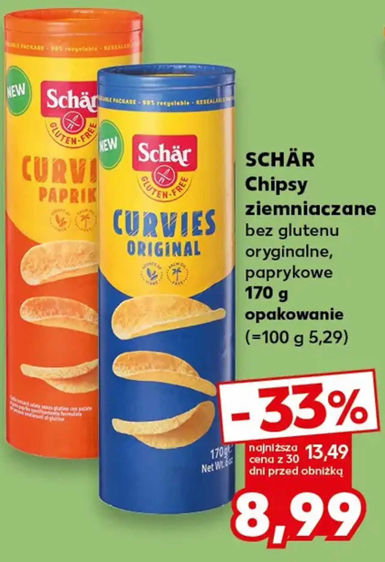 SCHÄR Chipsy ziemniaczane bez glutenu