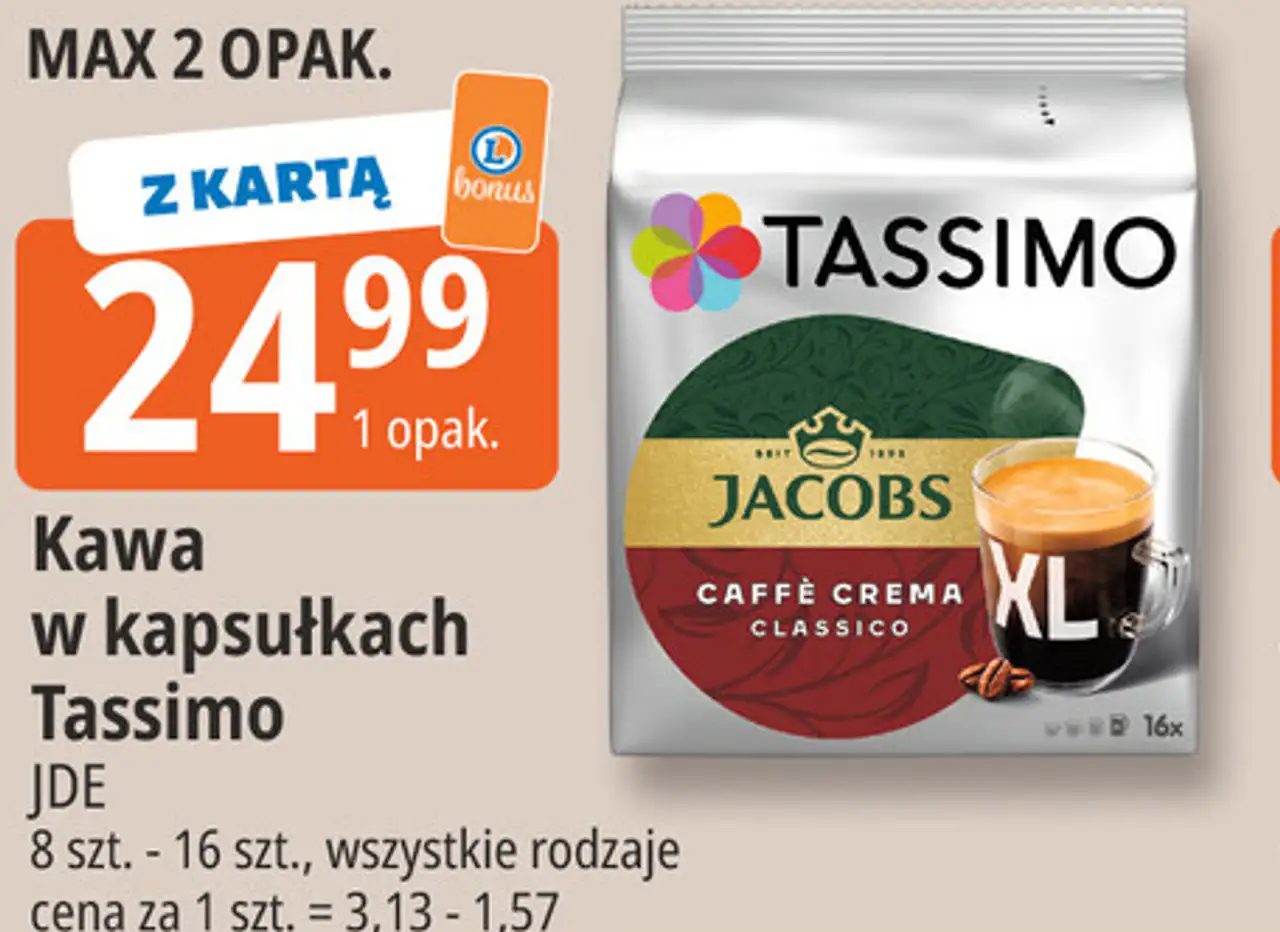 Kawa w kapsułkach Tassimo Jacobs
