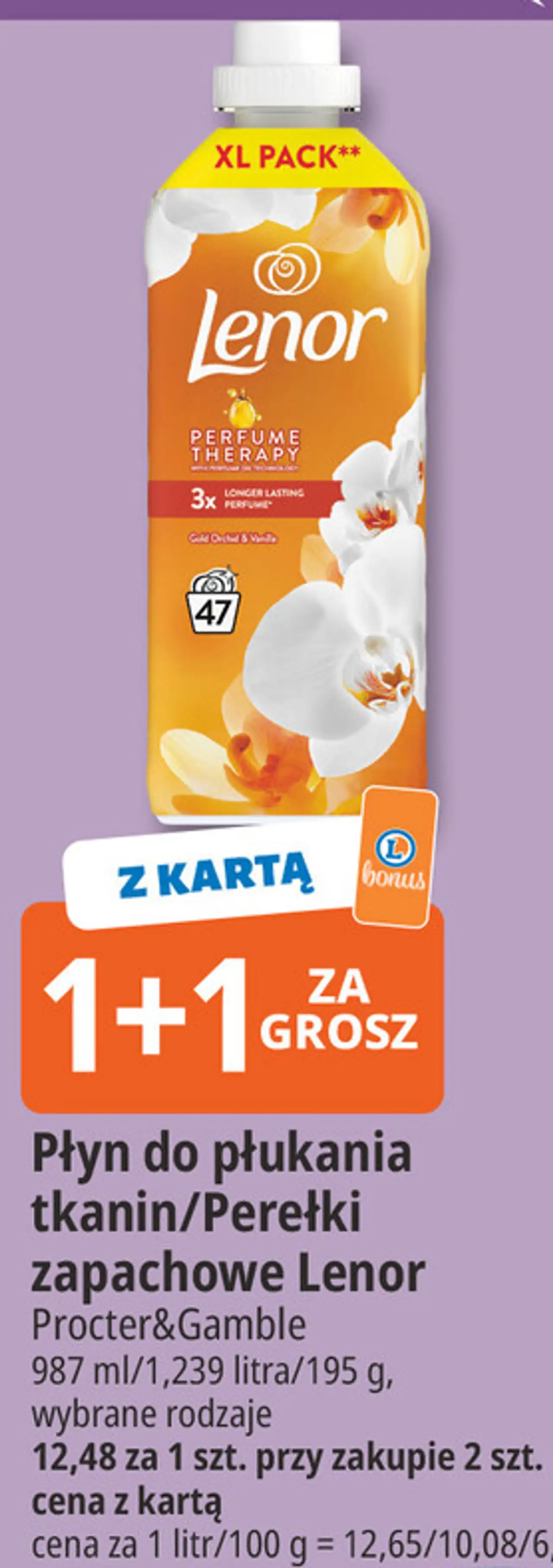 Płyn do płukania tkanin/Perełki zapachowe Lenor