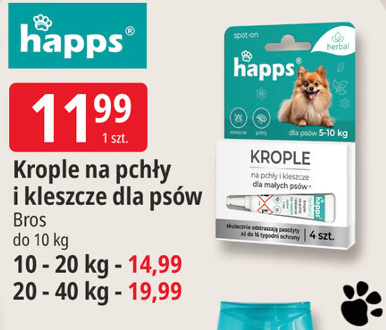 Happs Krople na pchły i kleszcze dla psów