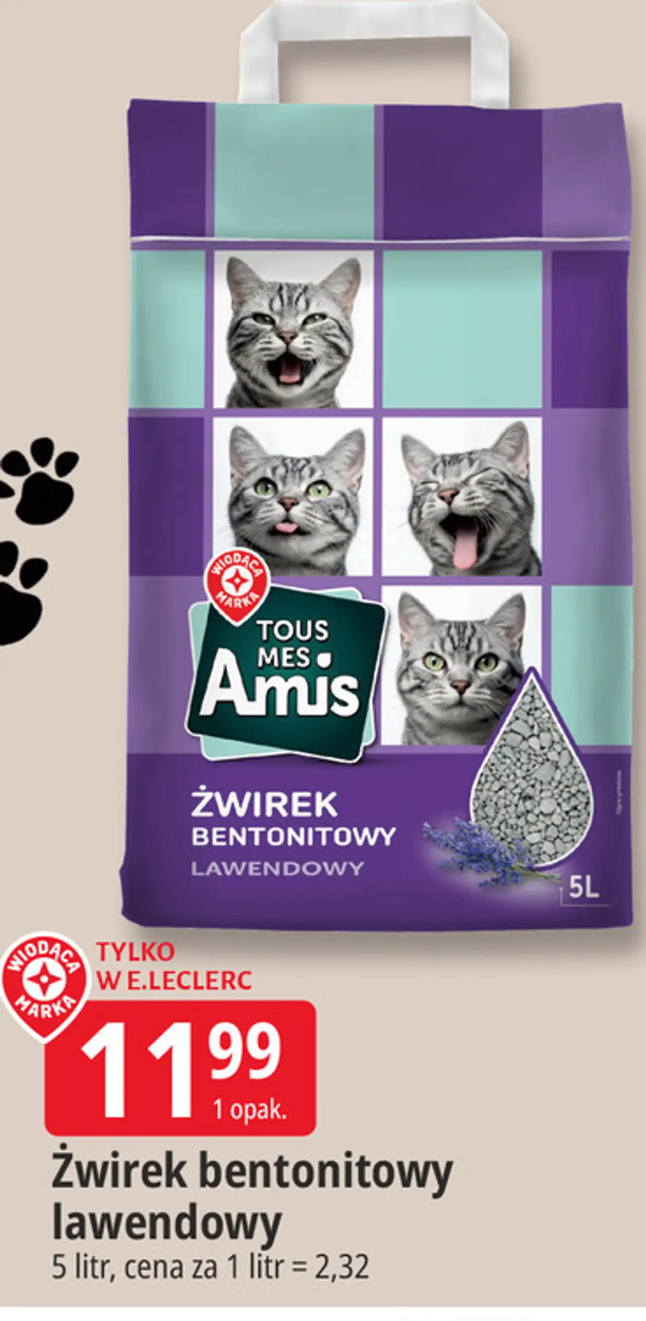 Tous Mes Amis Żwirek bentonitowy lawendowy