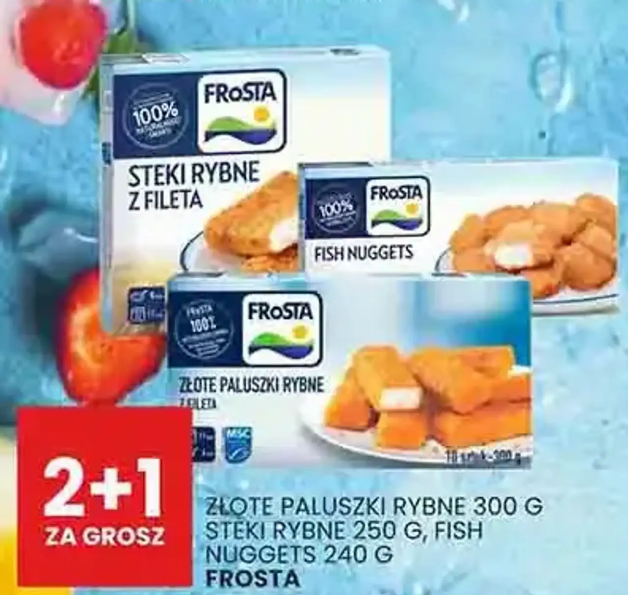 Frosta Złote Paluszki Rybne / Steki Rybne / Fish Nuggets 240 g / 250 g