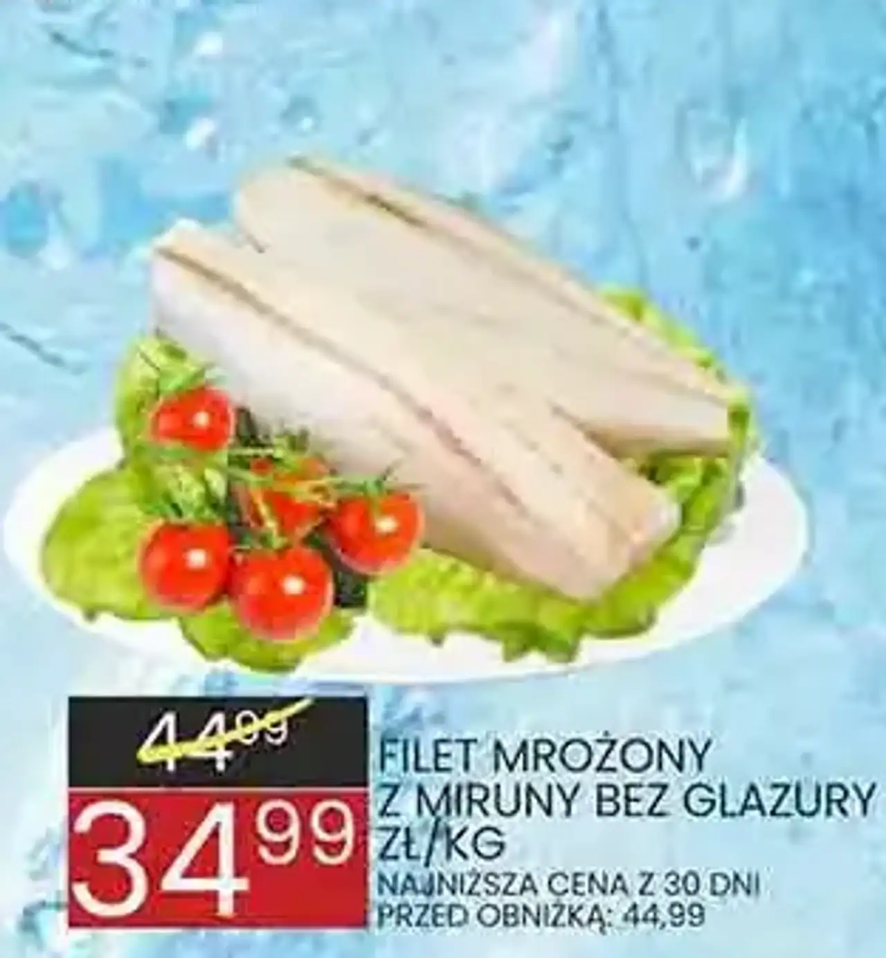 Filet mrożony z miruny bez glazury