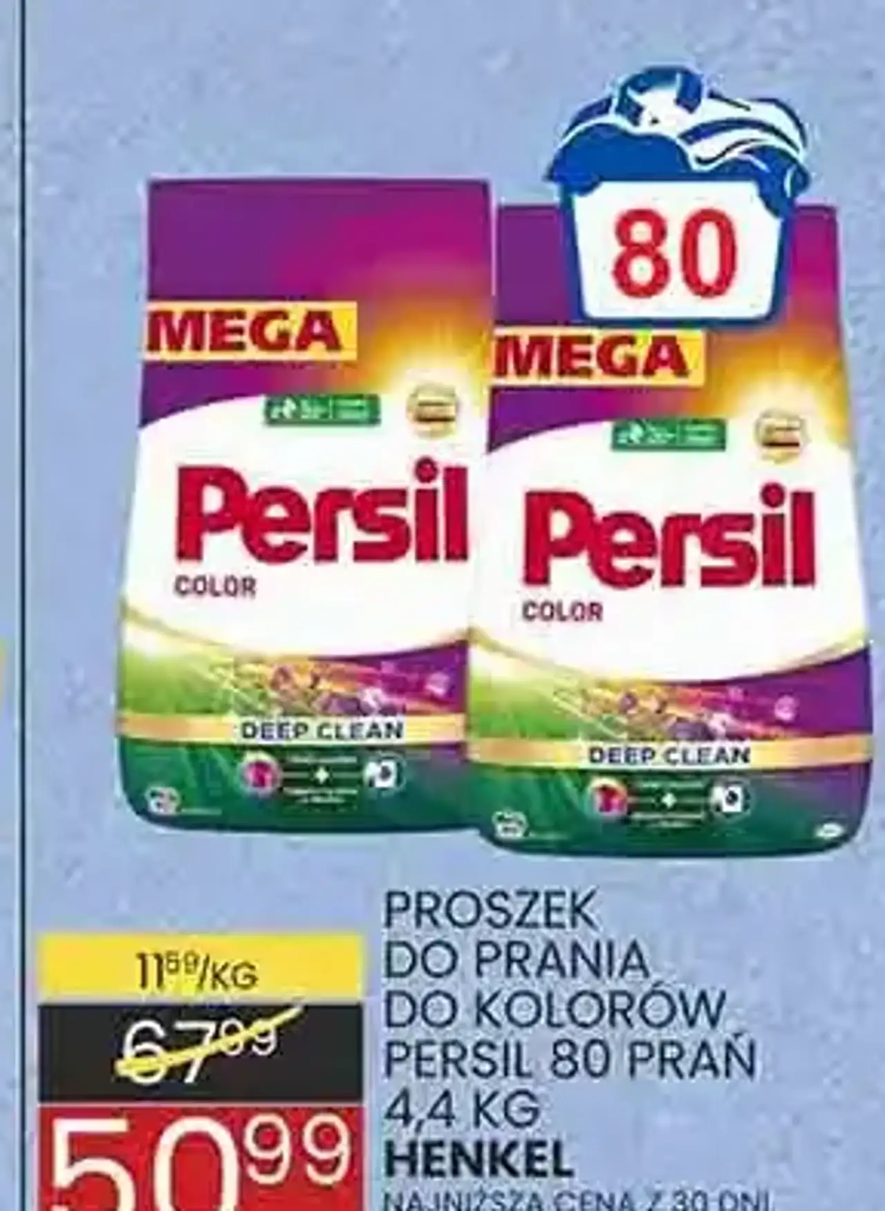 PERSIL PROSZEK DO PRANIA DO KOLORÓW PERSIL 80 PRAŃ 4,4 KG