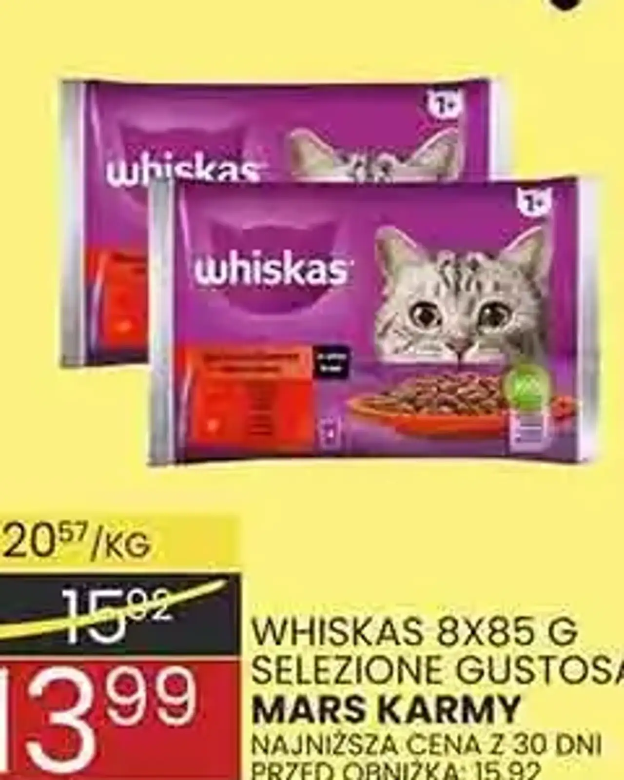 Whiskas 8x85G Selezione Gustosa Mars Karmy
