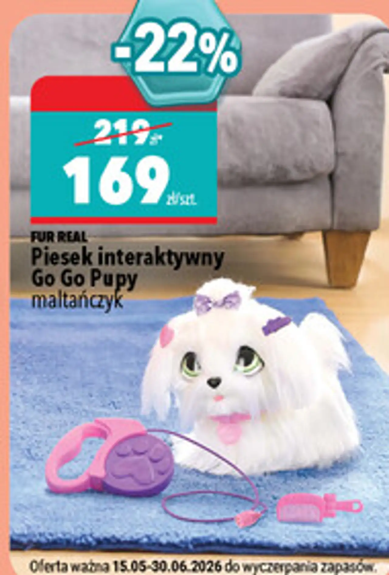 FurReal Piesek interaktywny Go Go Pupy maltańczyk