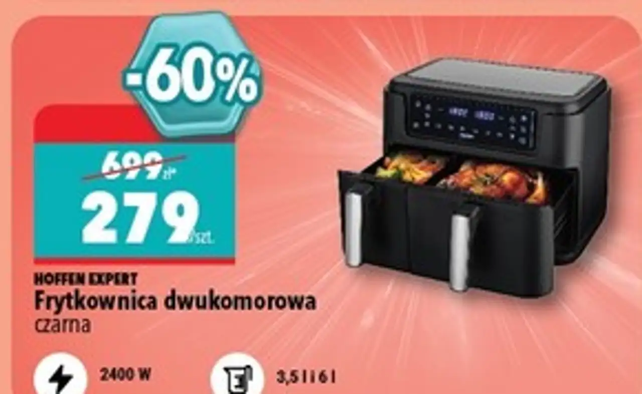 Frytkownica beztłuszczowa 2400 w Hoffen