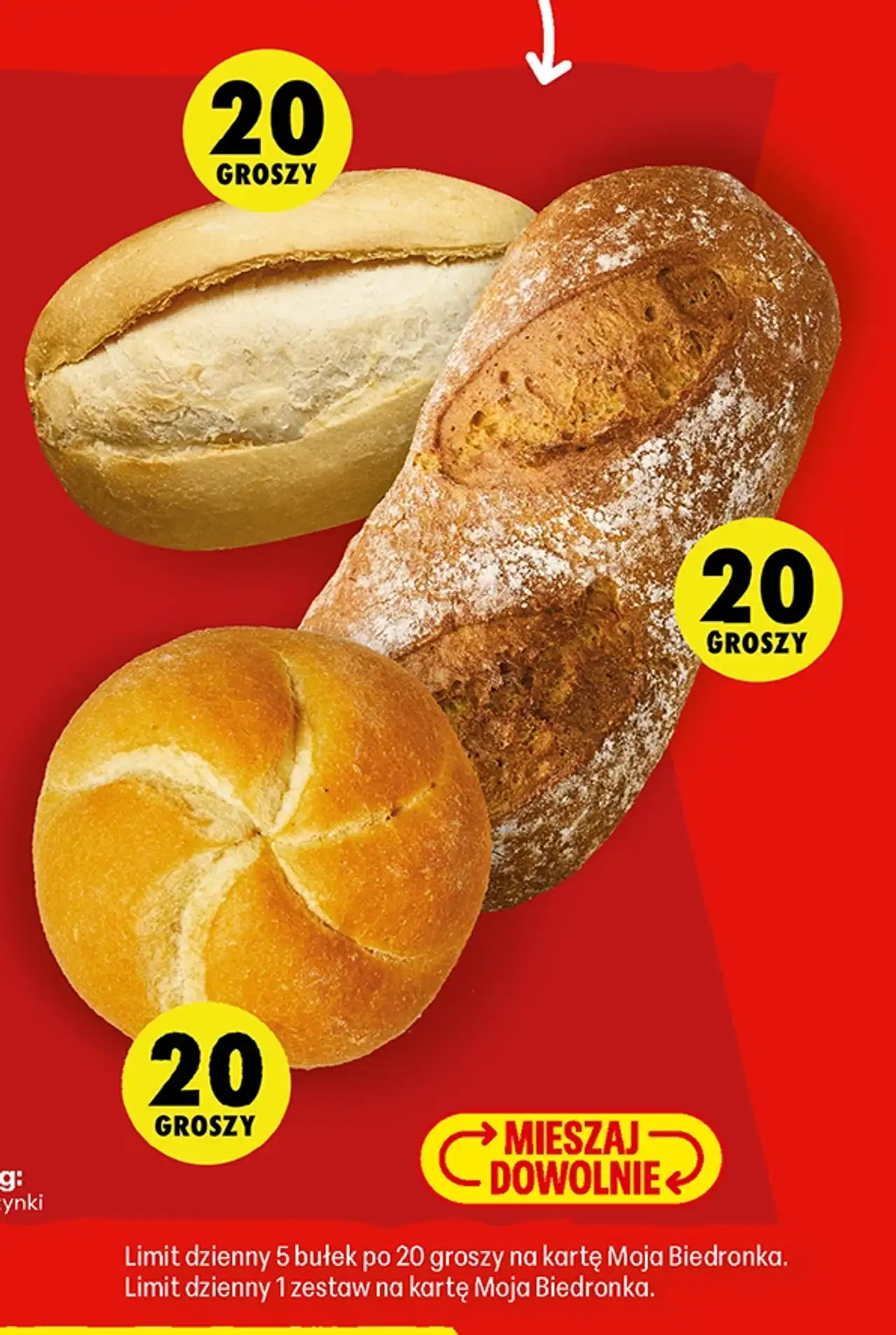 Kup jeden dodatek i odbierz 5 bułek za 20 groszy!