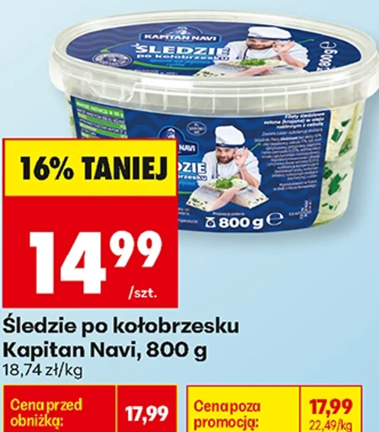 Śledzie po kołobrzesku Kapitan Navi, 800 g