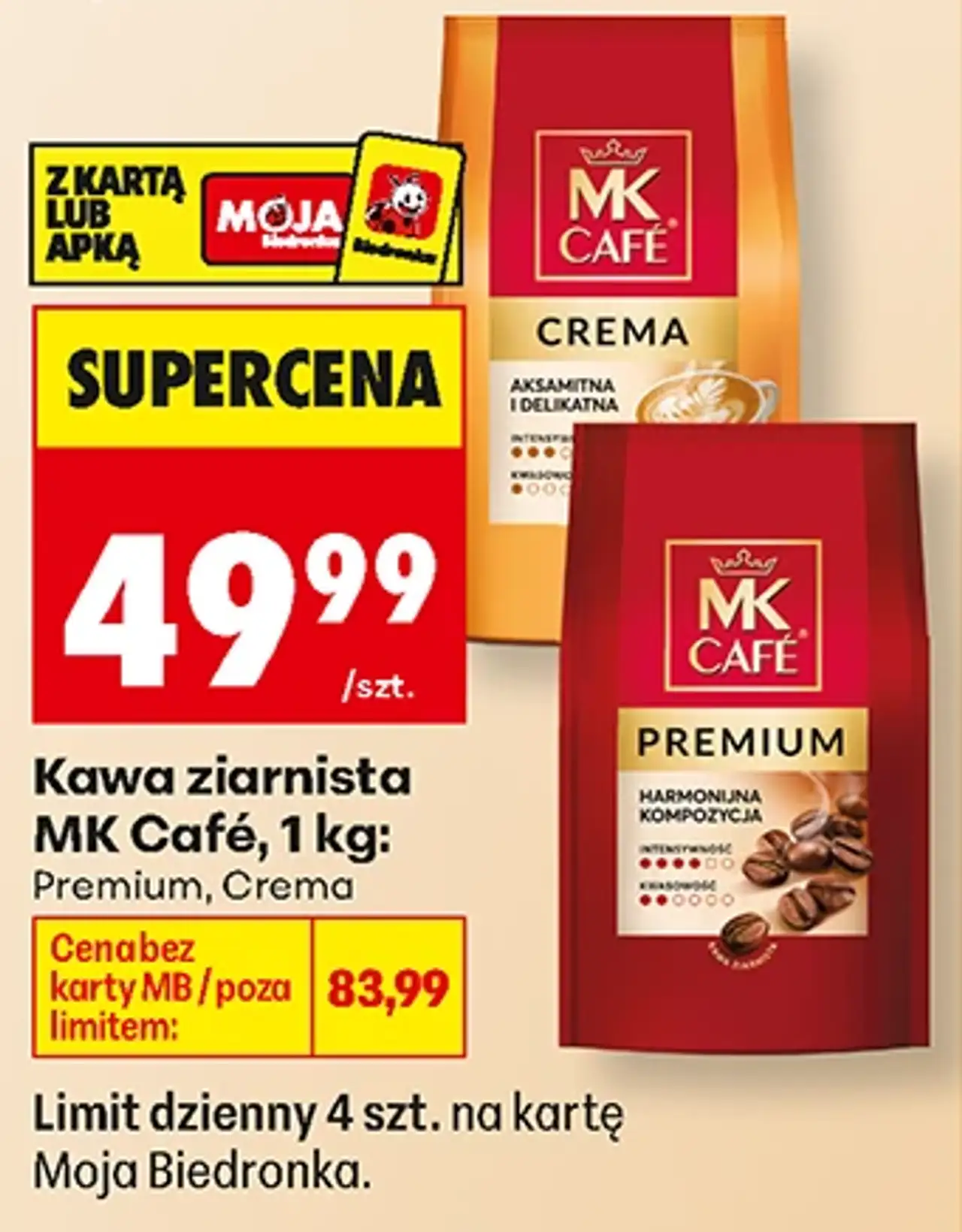 Kawa ziarnista MK Café, 1 kg: Premium, Crema