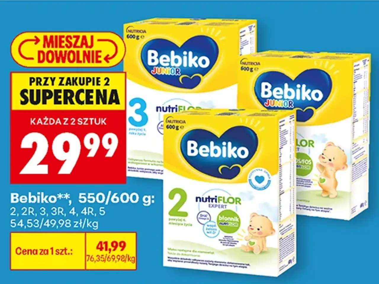 Bebiko, 550/600 g: 2, 2R, 3, 3R, 4, 4R, 5