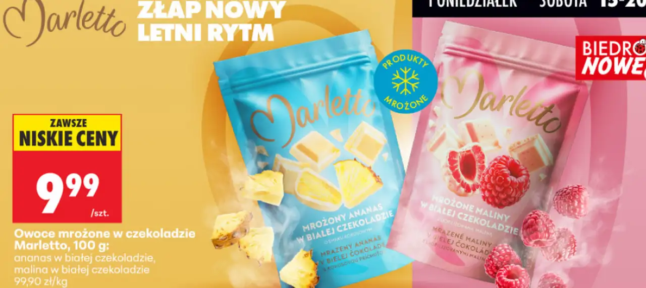 Marletto Owoce mrożone w czekoladzie, 100 g