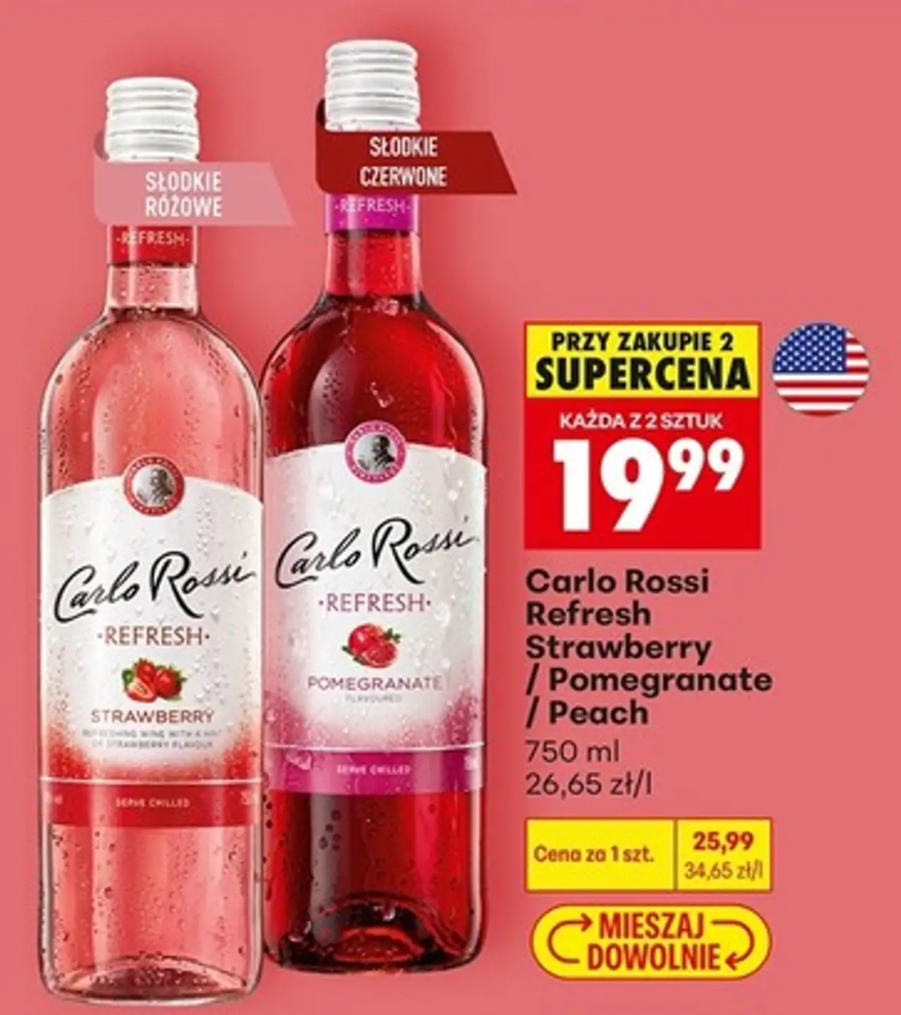 Carlo Rossi Refresh Strawberry / Pomegranate / Peach