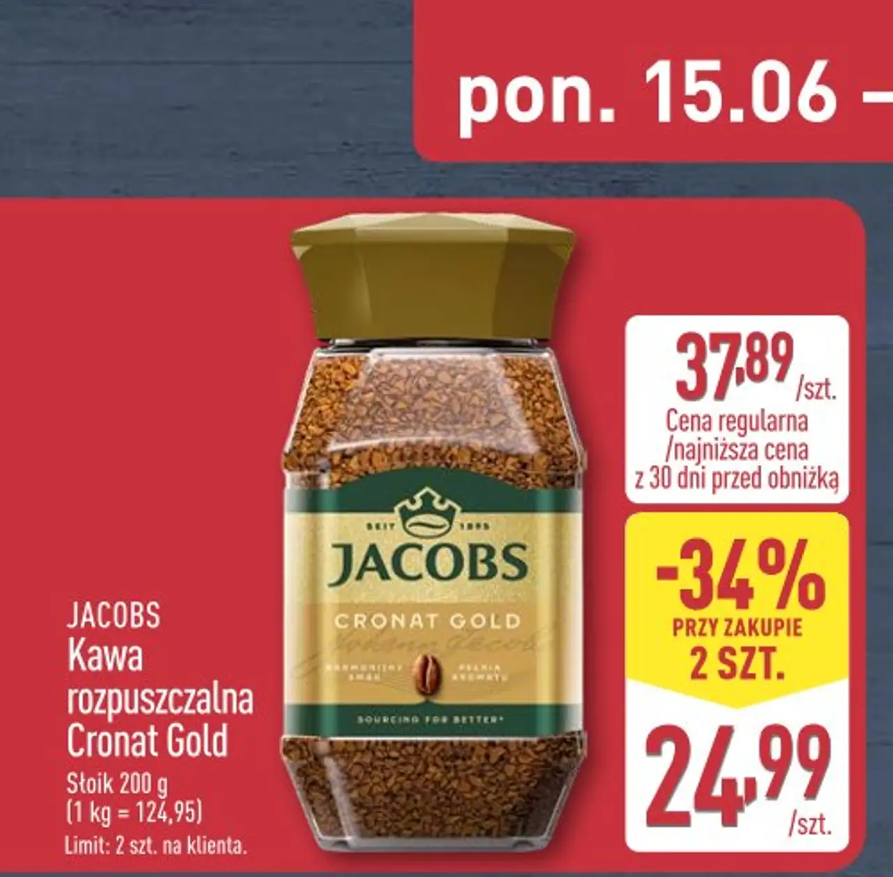 JACOBS Kawa rozpuszczalna Cronat Gold