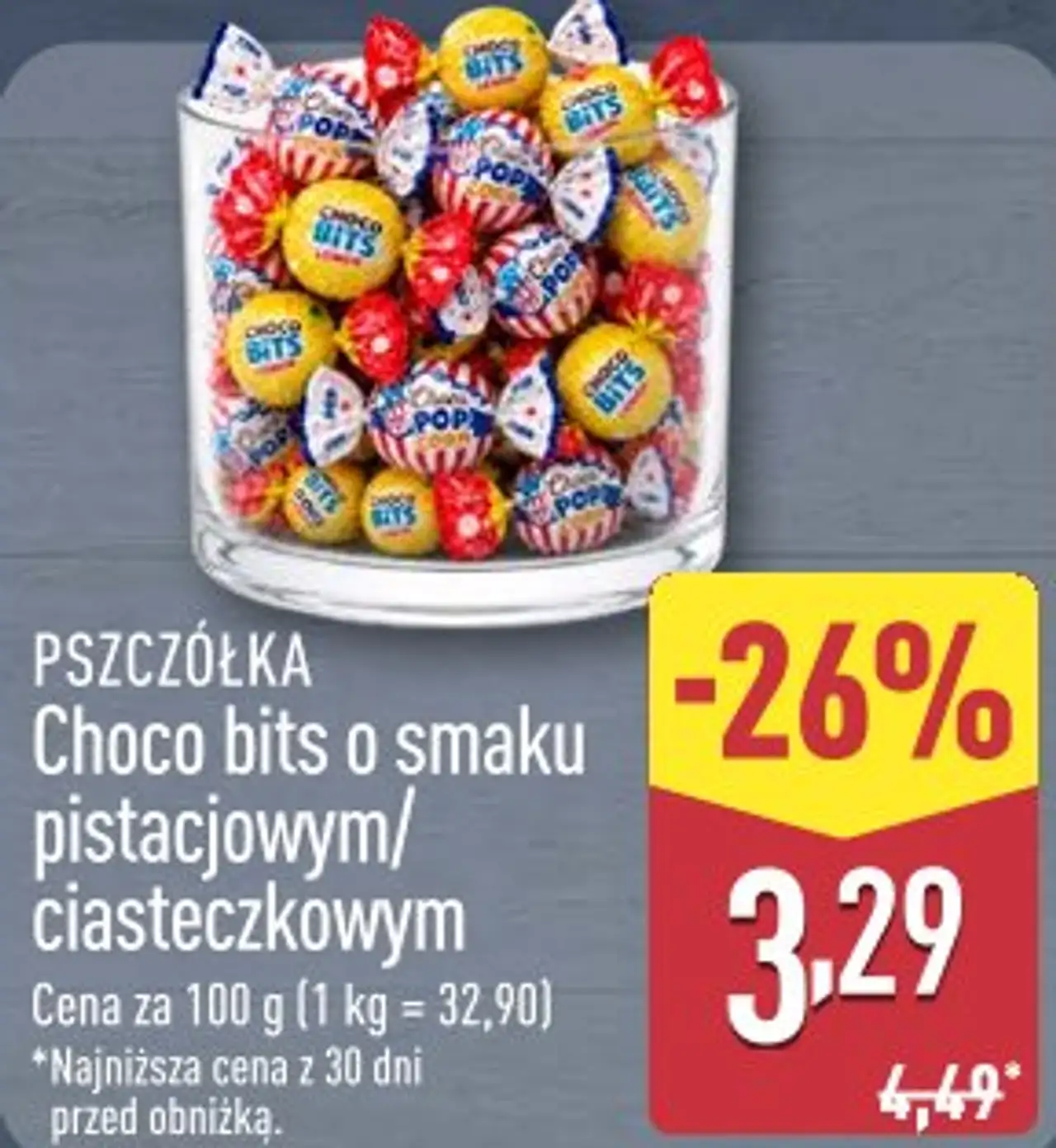 PSZCZÓŁKA Choco bits o smaku pistacjowym/ciasteczkowym