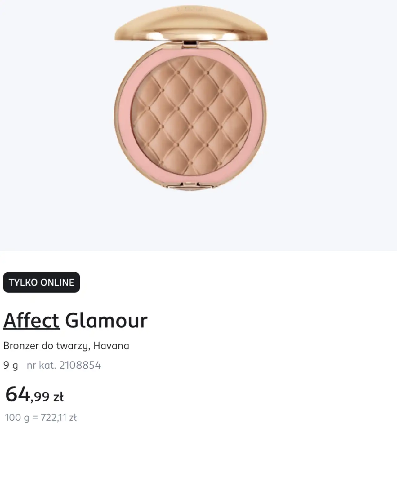 Affect Glamour Bronzer do twarzy, Havana