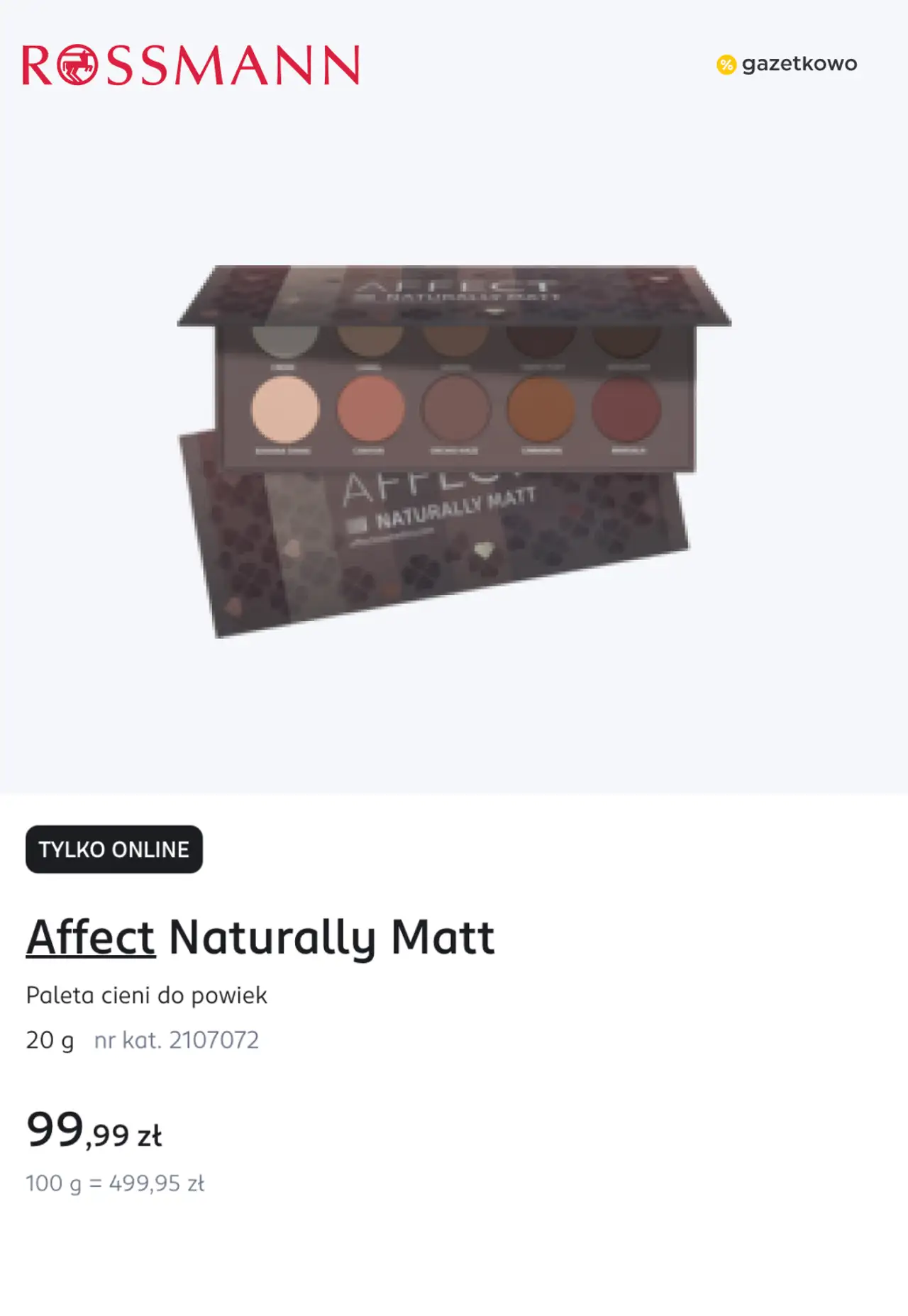 Affect Naturally Matt Paleta cieni do powiek