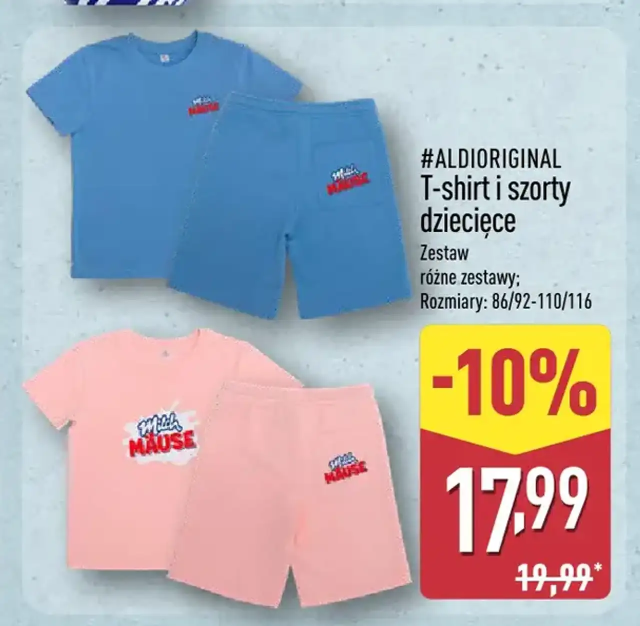 #ALDIORIGINAL T-shirt i szorty dziecięce