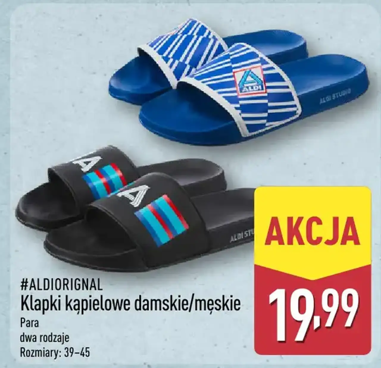 #ALDIORIGINAL Klapki kąpielowe damskie/męskie