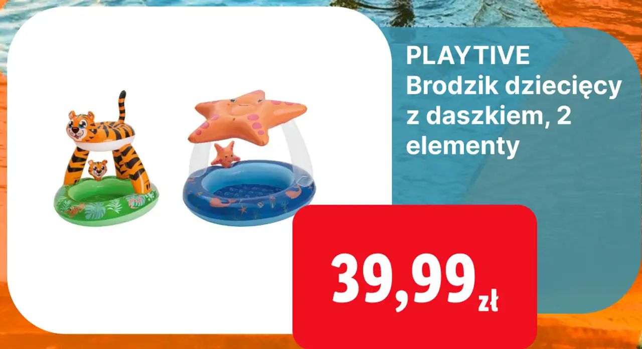 PLAYTIVE Brodzik dziecięcy z daszkiem, 2 elementy