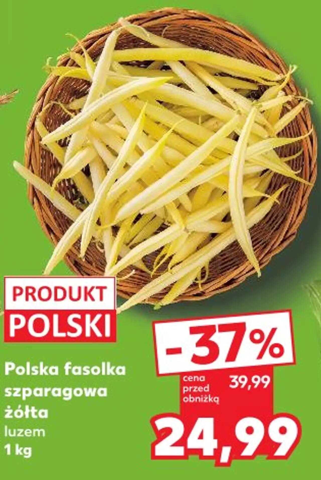 Polska fasolka szparagowa żółta