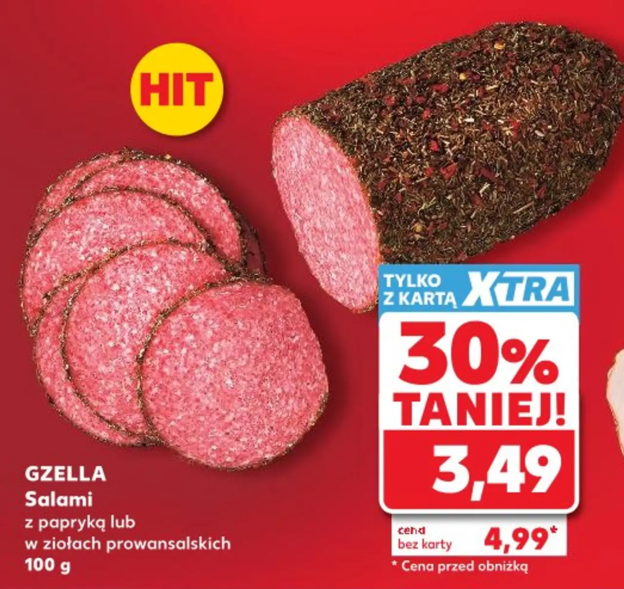 GZELLA Salami z papryką lub w ziołach prowansalskich