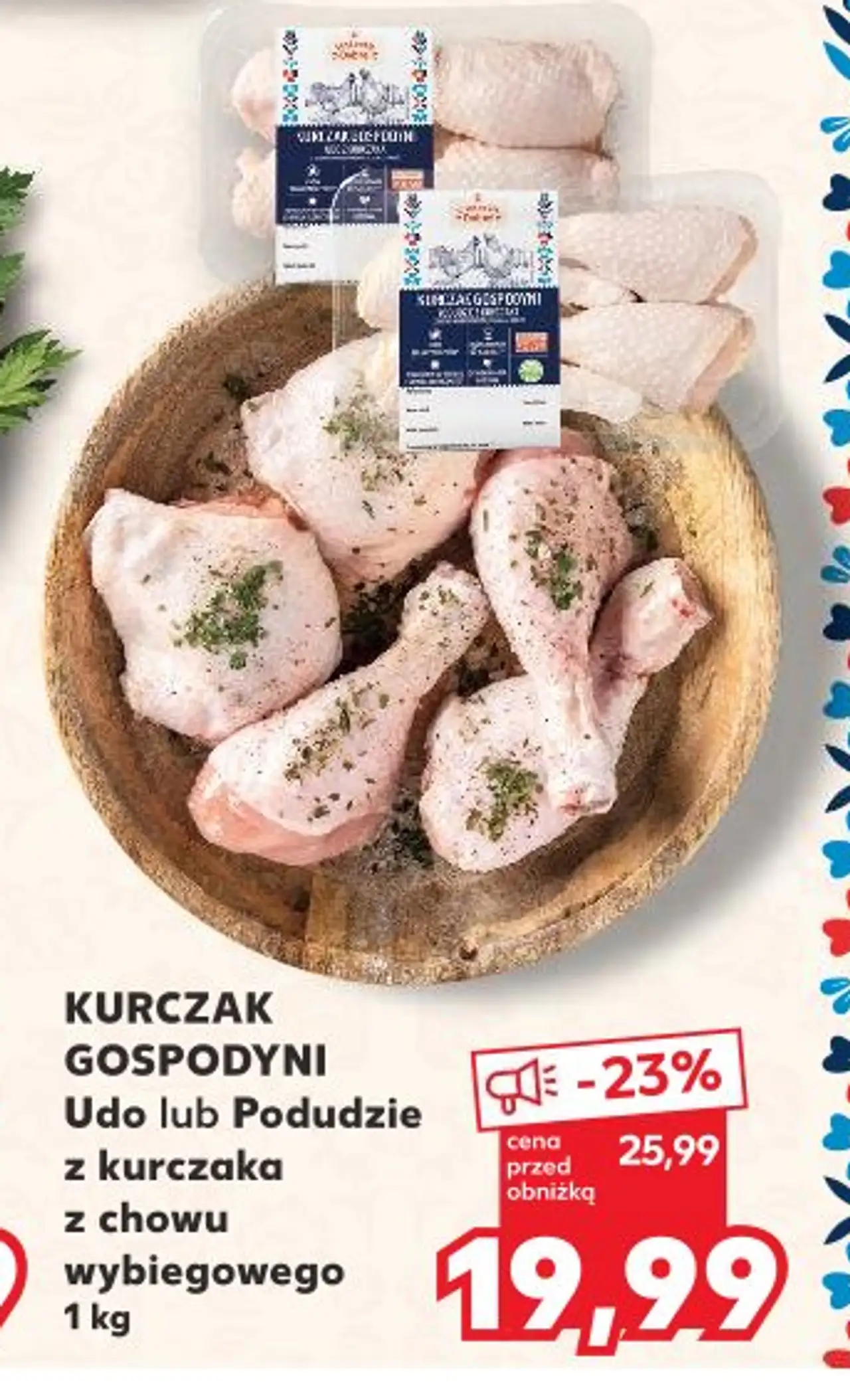 Kurczak Gospodyni Udo lub Podudzie z kurczaka z chowu wybiegowego