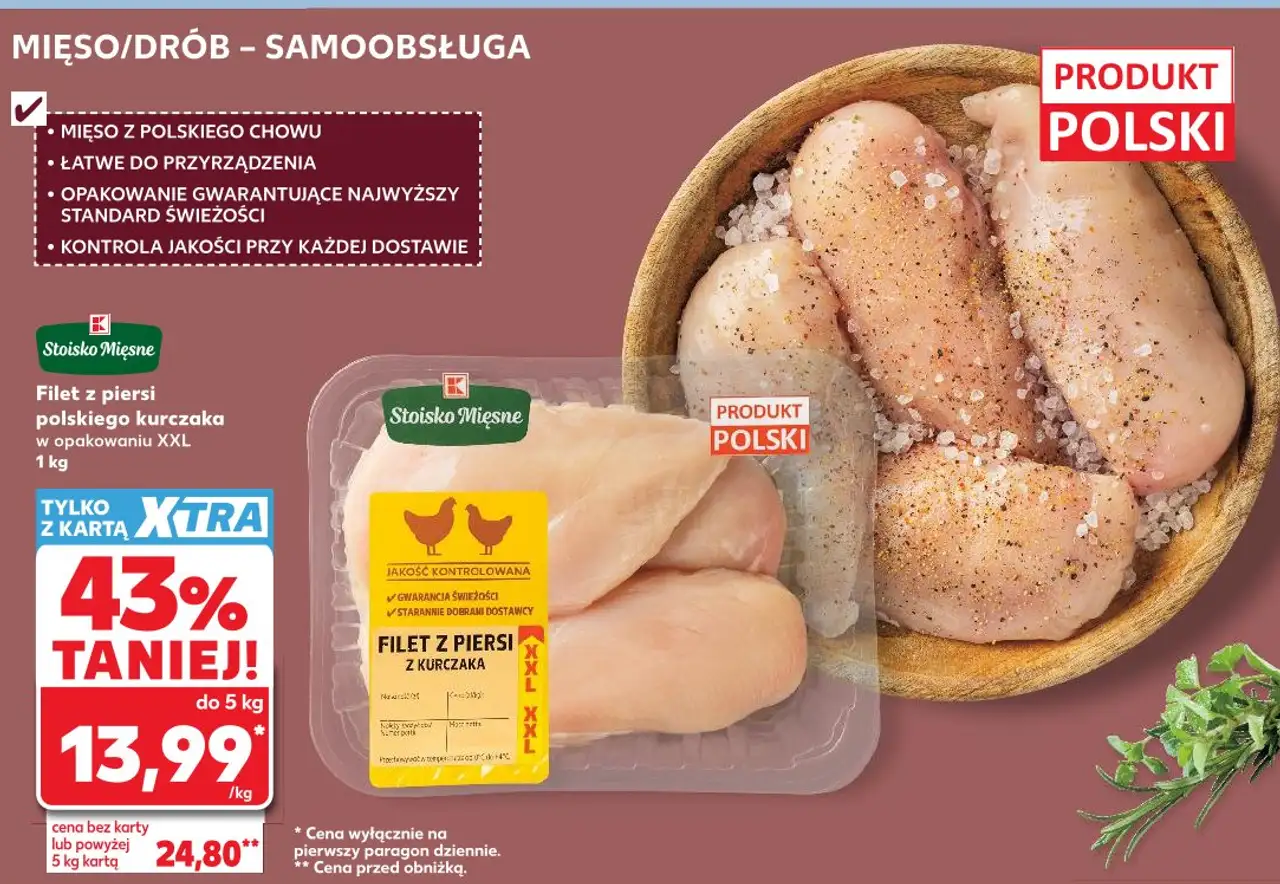 Stoisko Mięsne Filet z piersi polskiego kurczaka