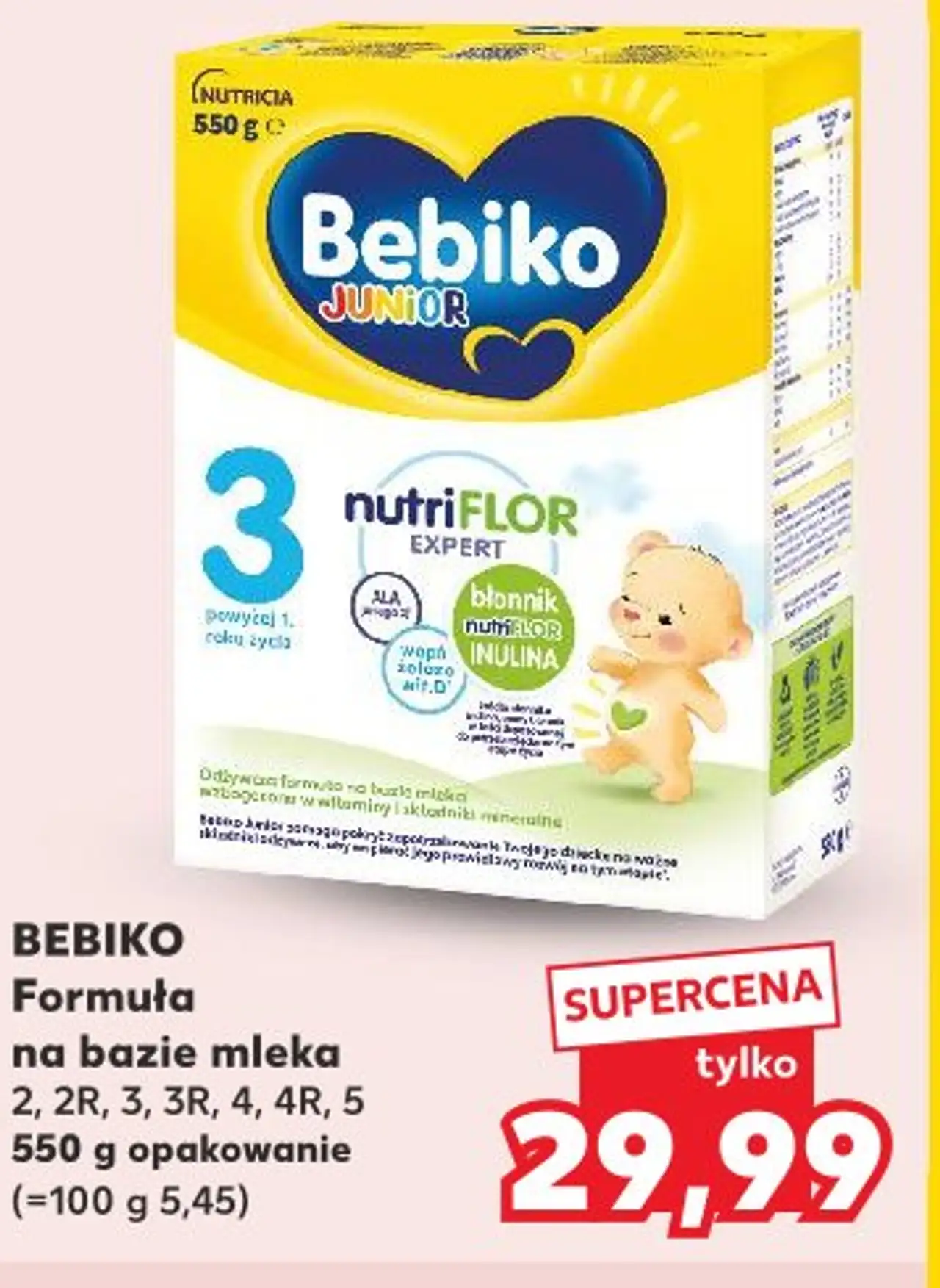 Bebiko Formuła na bazie mleka 2, 2R, 3, 3R, 4, 4R, 5