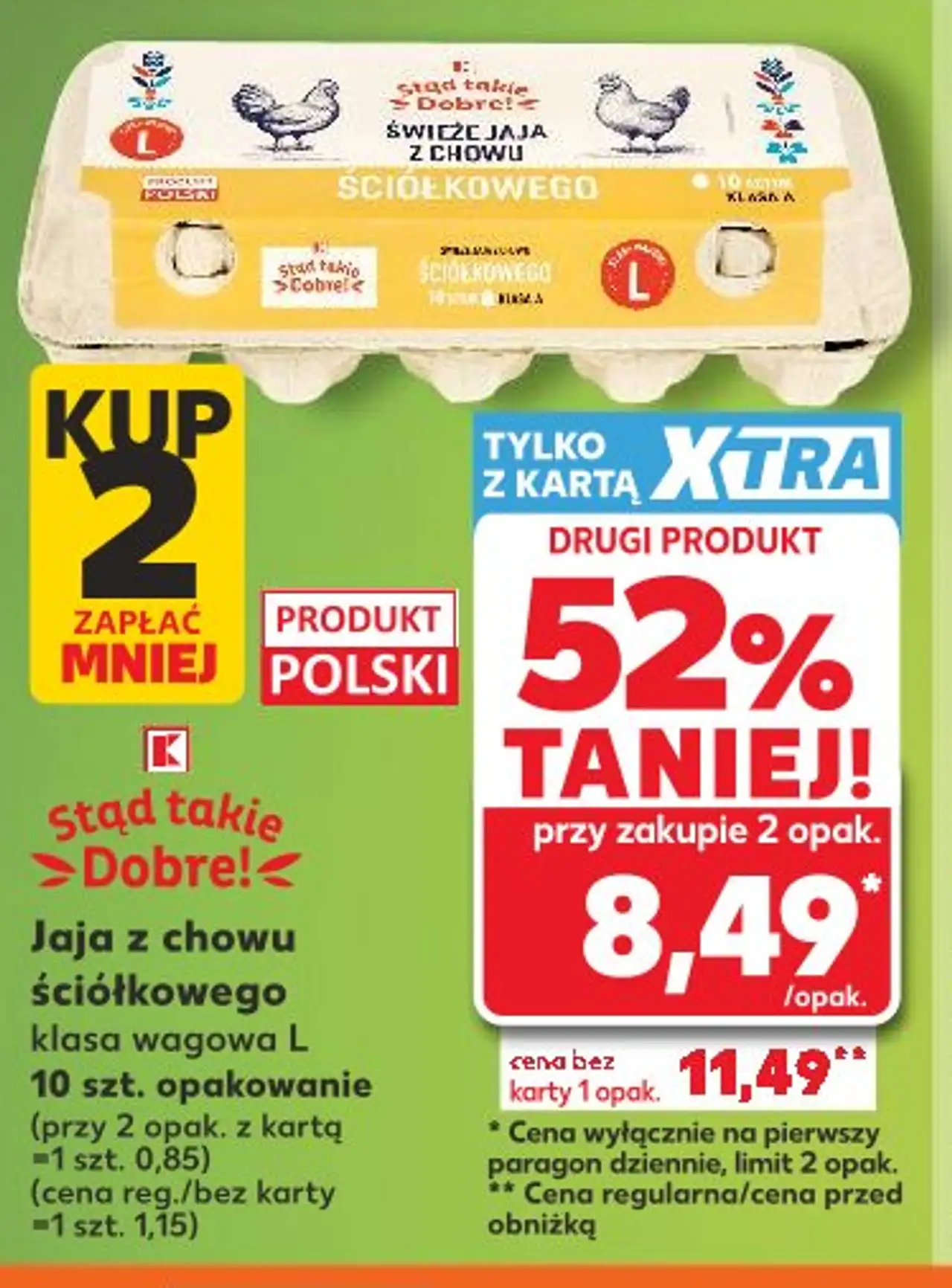 Stąd takie Dobre! Jaja z chowu ściółkowego klasa wagowa L