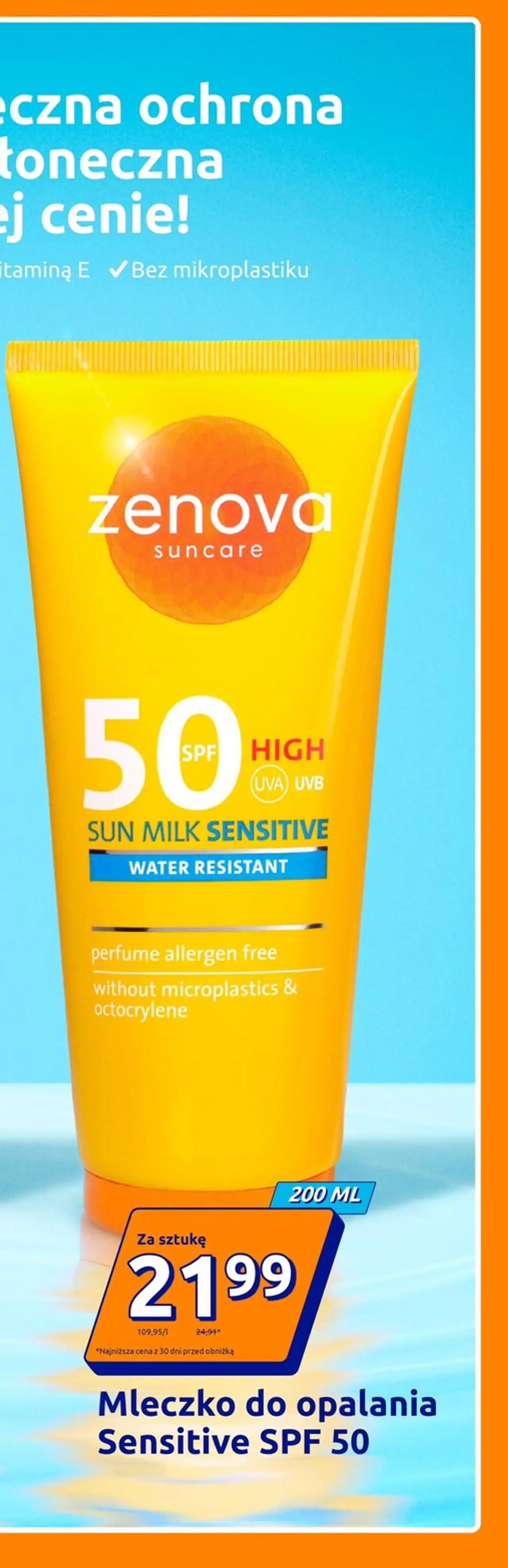 Zenova Mleczko do opalania Sensitive SPF 50