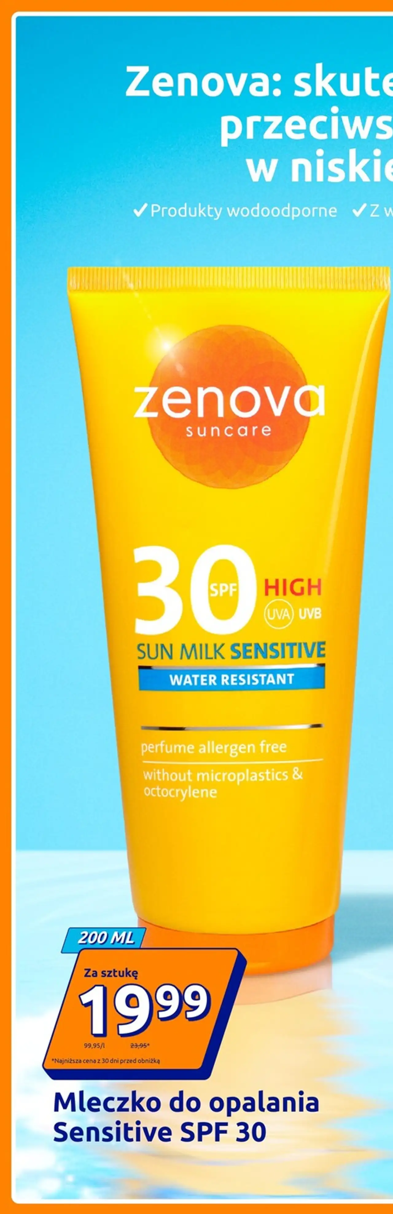 Zenova Mleczko do opalania Sensitive SPF 30